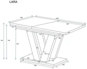 Stoły - Stół rozkładany LARA 130210x80 dąb wotan ENDO - miniaturka - grafika 1