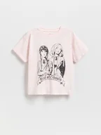 Koszulki dla dziewczynek - Reserved - T-shirt Wednesday - pastelowy róż - miniaturka - grafika 1