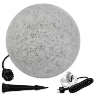 Lampa Kula Ogrodowa 35CM Kamienna Naziemna Led E27 - Lampy ogrodowe - miniaturka - grafika 1