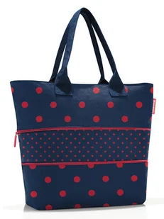 Reisenthel Shopper bag "E1" w kolorze granatowo-czerwonym - 50 x 26,5 x 16,5 cm - Torebki damskie - miniaturka - grafika 1