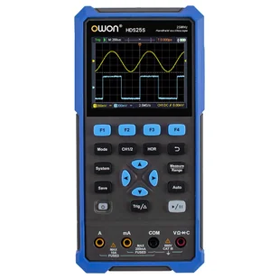 OWON HDS25S 3-in-1 Digital Multimeter 2-CH Oscilloscope 1-CH Generator 25MHz 250MSa/s - EU Plug - Multimetry - miniaturka - grafika 1