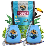 Yerba Mate - Zestaw STARTOWY Yerba Mate Rio Parana Energia tykwa bombilla 2x500g 1kg DLA DWOJGA - miniaturka - grafika 1
