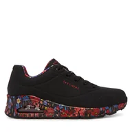 Sneakersy damskie - Sneakersy Skechers Uno-Majestic Garden 155583/BKMT Czarny - miniaturka - grafika 1