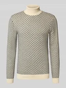 Swetry męskie - Sweter z dzianiny z golfem - miniaturka - grafika 1