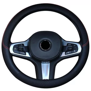 Antypoślizgowy Pokrowiec Na Kierownicę (Czarny Z Czerwonym Przeszyciem) Perfectlife - Akcesoria motoryzacyjne - miniaturka - grafika 1