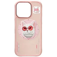 Etui i futerały do telefonów - Etui NIMMY Glasses Cool Cat MagSafe do Apple iPhone 16 Pro Max Różowy - miniaturka - grafika 1