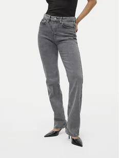 Vero Moda Jeansy Tessa 10320583 Szary Straight Fit - Spodnie damskie - miniaturka - grafika 1