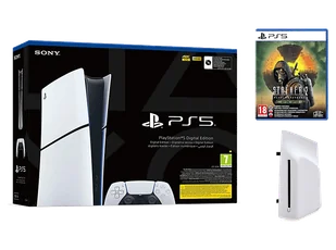 Konsola PLAYSTATION 5 Slim Digital Edition 1TB D Chassis + Napęd optyczny PS5 S.T.A.L.K.E.R. 2 Serce Czarnobyla Day One Biało-czarny - Konsole Playstation - miniaturka - grafika 1