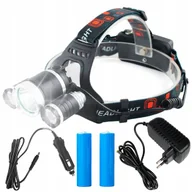 Latarki - Latarka Czołowa Czołówka Led Bardzo Mocna Akumulator Na Głowę Czoło Lampa - miniaturka - grafika 1