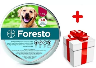 BAYER Foresto Obroża przeciw kleszczom i pchłom dla psów powyżej 8kg + NIESPODZIANKA DLA PSA GRATIS !! - Artykuły przeciw pasożytom - miniaturka - grafika 1