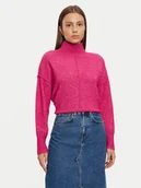 Swetry damskie - YAS Golf 26030703 Różowy Relaxed Fit - miniaturka - grafika 1
