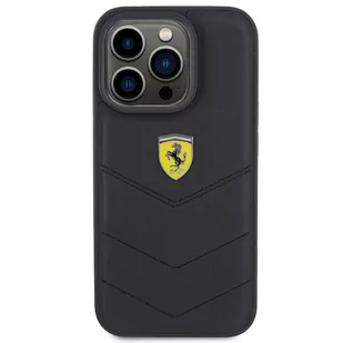 Ferrari FEHCP15LRDUK iPhone 15 Pro 6.1" czarny/black hardcase Quilted Metal Logo - Etui i futerały do telefonów - miniaturka - grafika 3
