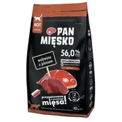Sucha karma dla kotów - Pan Mięsko karma sucha dla kota Wołowina z jeleniem 10kg hypoalergiczna - miniaturka - grafika 1