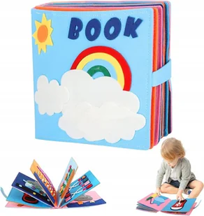 KSIĄŻKA SENSORYCZNA MONTESSORI 3D DLA DZIECI EDUKACYJNA FILCOWA - Zabawki sensoryczne - miniaturka - grafika 1