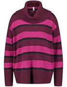 Swetry damskie - GERRY WEBER Edition Damski sweter 770550-44715, fioletowy/różowy/czerwony/pomarańczowy, w paski, 40 - miniaturka - grafika 1