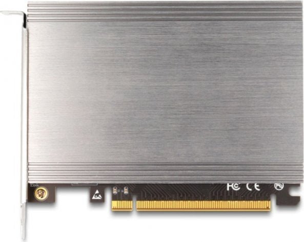 Kontroler Delock Delock PCI Express x16 Karte zu 4 x intern NVMe M.2 Key M mit Kühlkörper - Bifurcation LxB: 145 x 111 mm