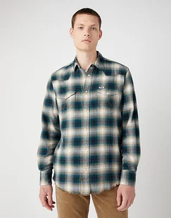 Męska koszula Wrangler LS WESTERN SHIRT M - Koszule męskie - miniaturka - grafika 1