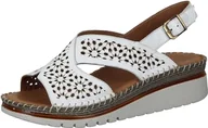 Sandały damskie - Manitu Sandały damskie 910214-03, biały, 40 EU - miniaturka - grafika 1