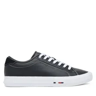Trampki męskie - Tenisówki Tommy Hilfiger Th Hi Vulc Street Stitch FM0FM05645 Czarny - miniaturka - grafika 1