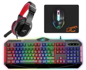 Zestawy myszka + klawiatura - Zestaw komputerowy gamingowy LTC 4w1 - myszka, klawiatura, podkładka, słuchawki - miniaturka - grafika 1