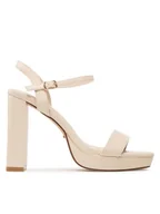 Sandały damskie - DeeZee Sandały F048-6 Beżowy - miniaturka - grafika 1