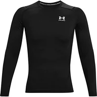 Koszulki męskie - Under Armour Under Armour Męska koszulka Heatgear Armour Compression czarny Black/White (001) M 1361524-001-Medium - miniaturka - grafika 1