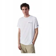 Koszulki męskie - CHAMPION KOSZULKA MĘSKA T-SHIRT CREWNECK T-SHIRT BIAŁA r.XL - miniaturka - grafika 1