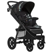 Wózki dziecięce - Wózek dziecięcy LIONELO Annet Tour Golden Moments Czarny ze wzorem - miniaturka - grafika 1