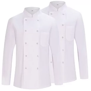MISEMIYA - Opakowanie 2 sztuki - Męska kurtka kucharska - Męska kurtka kucharska - Mundur Hosteleria - Ref.2-6421B, Kurtki Kucharz 682 - Biały, XXL - Kurtki męskie - miniaturka - grafika 1