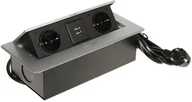 Listwy zasilające - LISTWA ZASILAJĄCA MEBLOWA FPS-2S2U/CABLE 2 GNIAZDA + 2 USB - miniaturka - grafika 1
