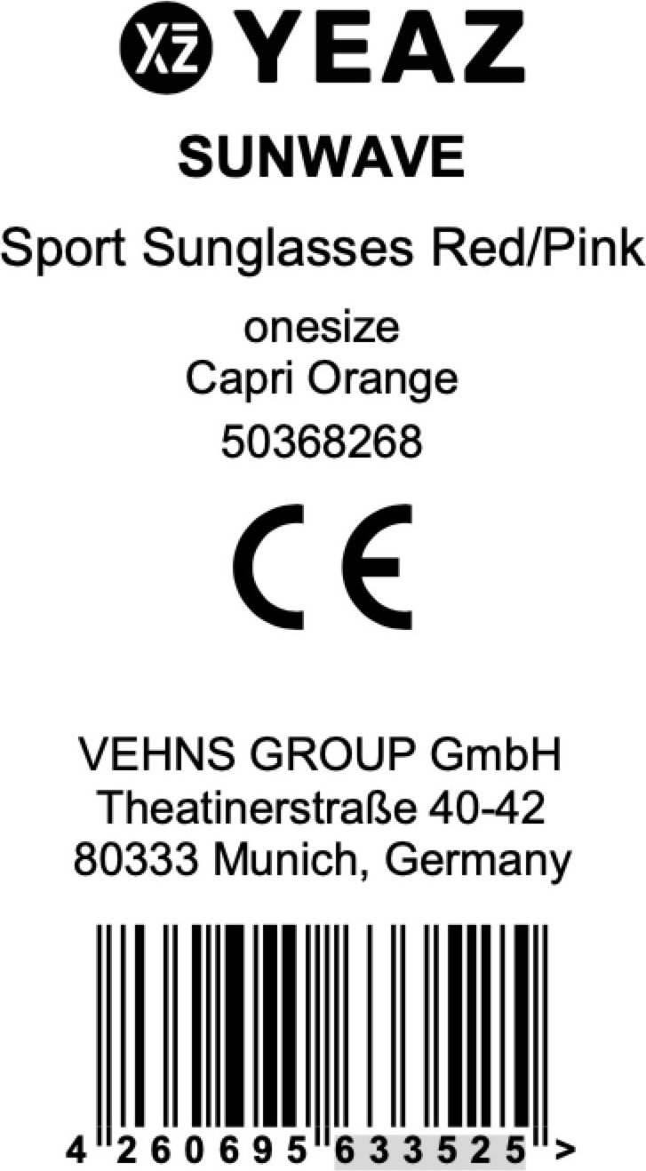 YEAZ sportowe okulary przeciwsłoneczne czerwony/różowy SUNWAVE