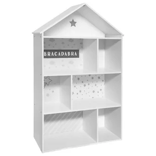 Atmosphera for kids Regał na zabawki DOMEK 7 przegródek kolor szary 158703B - Półki i regały dla dzieci - miniaturka - grafika 1