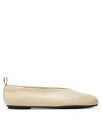 Baleriny - Calvin Klein Jeans Baleriny Ballerina Leather YW0YW01803 Beżowy - miniaturka - grafika 1