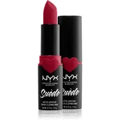 Szminki - NYX Professional Makeup Professional Makeup Suede Matte Lipstick pomadka do ust aksamitna formuła, w sztyfcie, 09 Spicy, 3,5 g - miniaturka - grafika 1