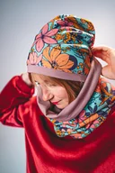 Czapki damskie - Różowa pastelowy komplet na jesień WRZOSOWA ŁĄKA - miniaturka - grafika 1