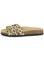 Klapki i japonki damskie - BABUNKERS Family Klapki w kolorze beżowo-brązowym - miniaturka - grafika 1