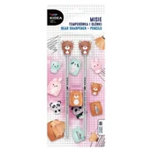 Zestawy szkolne - Temperówka z ołówkami Misie KIDEA - DERFORM - miniaturka - grafika 1