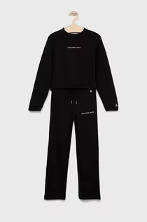 Dresy i komplety dla dziewczynek - Calvin Klein Jeans komplet dziecięcy kolor czarny - grafika 1