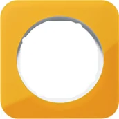 Klawisze i ramki - Berker Ramka potrójna pojedyncza R.1 - pomarańczowa, element wewnętrzny biały - miniaturka - grafika 1