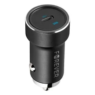 Ładowarki samochodowe - Forever Zasilacz samochodowy CC-06 USB-C 20 W, PD3.0 (GSM112639) Czarny - miniaturka - grafika 1