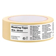 Folie i taśmy malarskie - Taśma maskująca, malarska Tesa Standard, papierowa, 40m:38mm, żółta - miniaturka - grafika 1