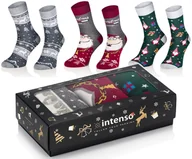 Skarpetki męskie - Pudełko świątecznych kolorowych skarpet na prezent-44-46 - miniaturka - grafika 1