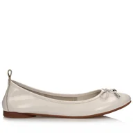 Baleriny - Beżowe lakierowane baleriny z kokardką Toscanio PZ 300 - 38 - miniaturka - grafika 1