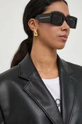 Okulary przeciwsłoneczne - Alexander McQueen okulary przeciwsłoneczne damskie kolor czarny - miniaturka - grafika 1