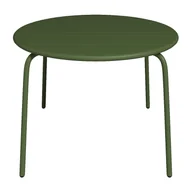 Stoły ogrodowe - Okrągły metalowy stół ogrodowy śr.110cm - Khaki - MIRMANDE - miniaturka - grafika 1