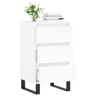 Komoda, biała, 40x35x70 cm, materiał drewnopochodny Lumarko! - Komody - miniaturka - grafika 5