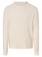 Swetry męskie - Jack & Jones Sweter męski Mężczyźni Bawełna beżowy|biały jednolity, XXL - miniaturka - grafika 1