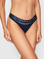 Majtki damskie - Tommy Hilfiger Stringi Thong UW0UW00064 Granatowy - miniaturka - grafika 1