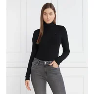 Swetry damskie - Tommy Hilfiger Golf 5X2 RIB ROLL-NK LS | Slim Fit - miniaturka - grafika 1