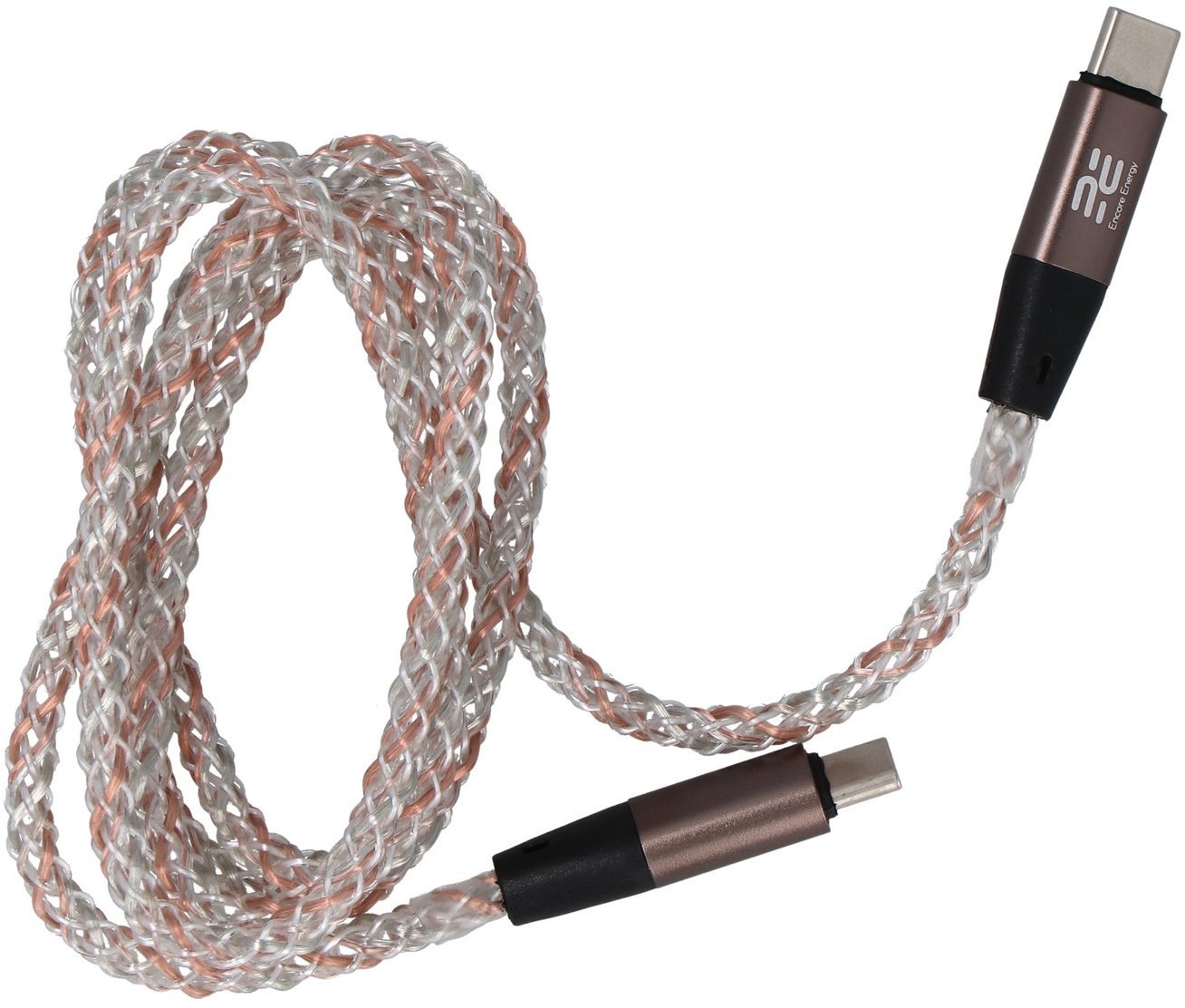 ForCell podświetlany kabel Encore Energy RGB USB-C x2 przewód QC PD 3A 60W do ładowania i transferu danych 100 cm EE130-CC